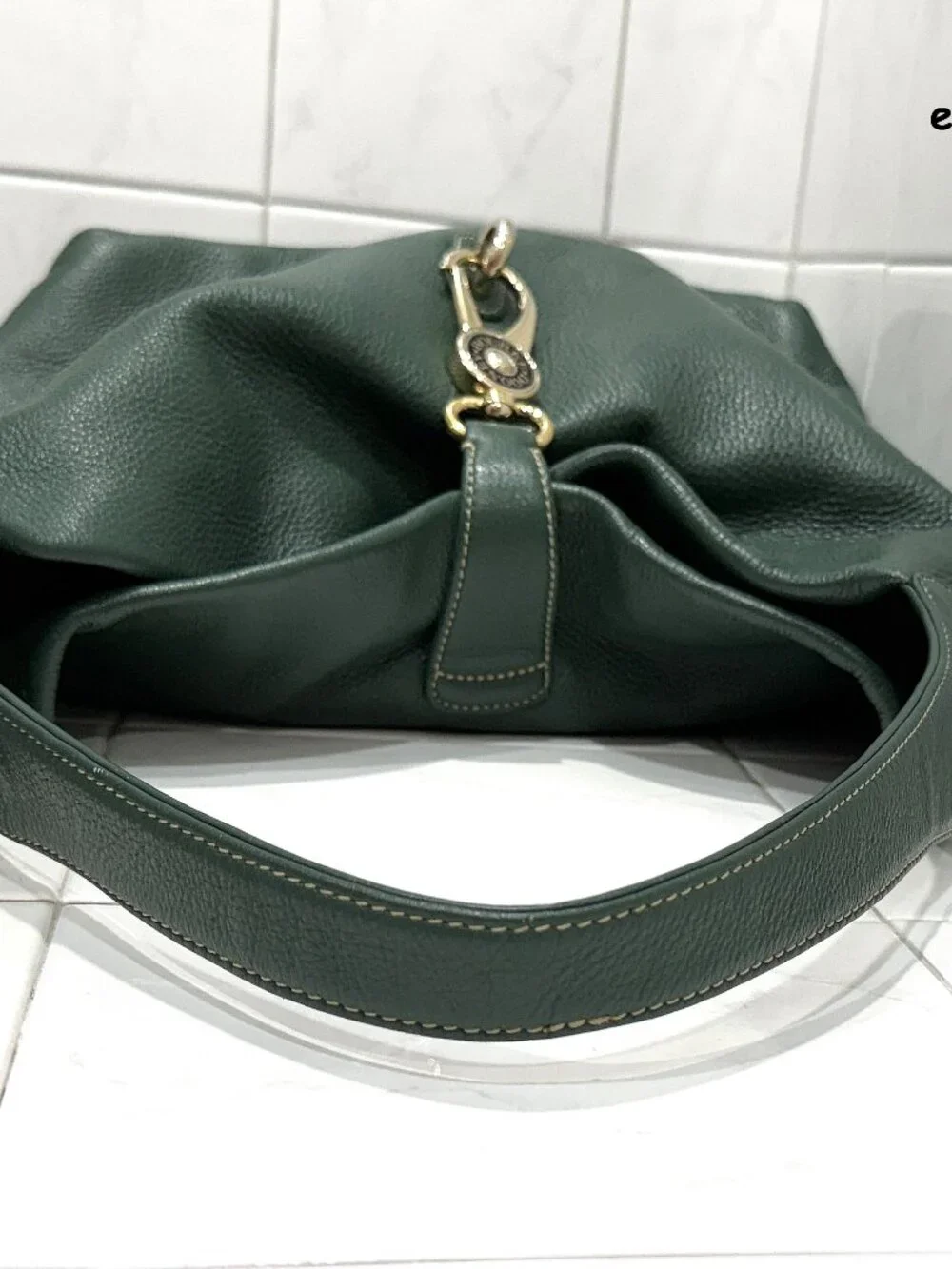 Dooney & Bourke Large Logo Loc Sac in Forest Green